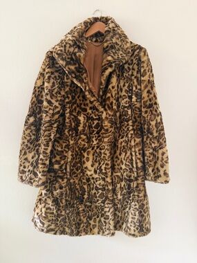Cheetah Print Faux Fur Coat